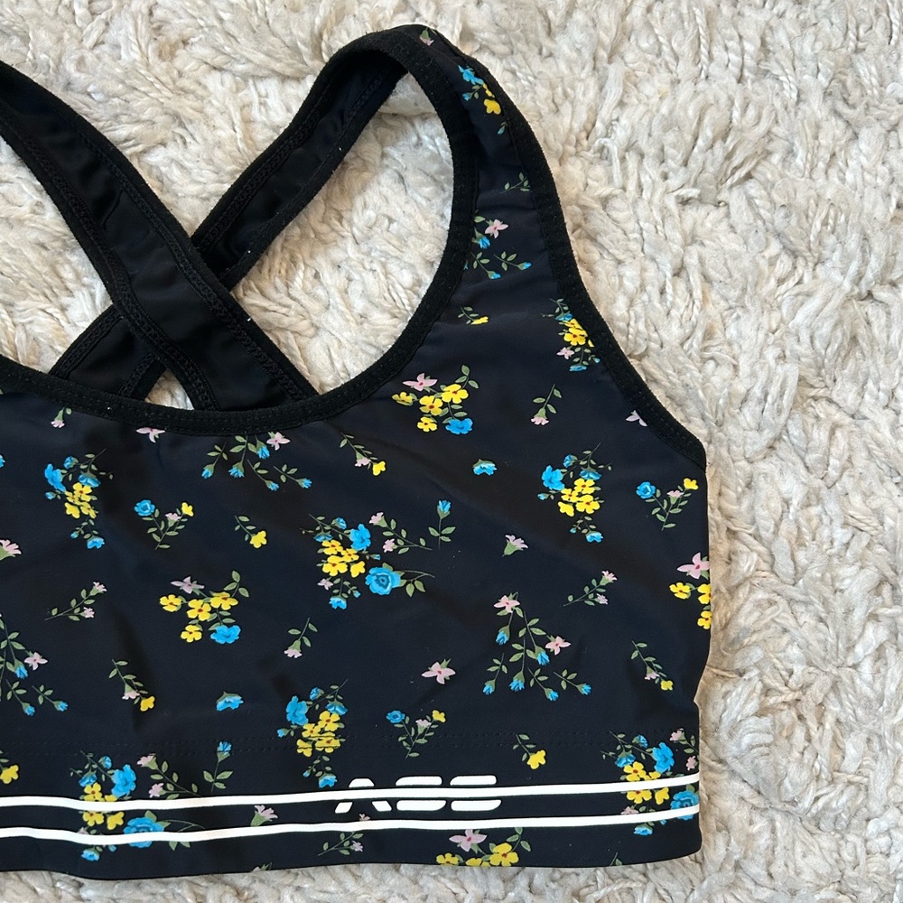 Adam Selman Cross-Back Floral Sports Bra - Picture 4 of 14
